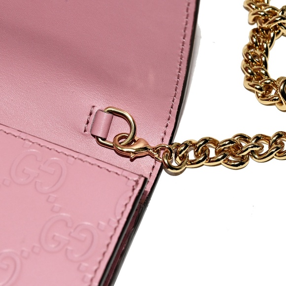 NEW GUCCI ICON GG SIGNATURE CHAIN WALLET - Picture 7 of 8